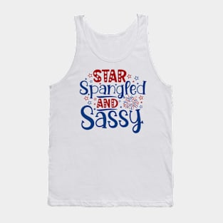 Star Spangled & Sassy Independence Day Funny 4th Of July Tank Top